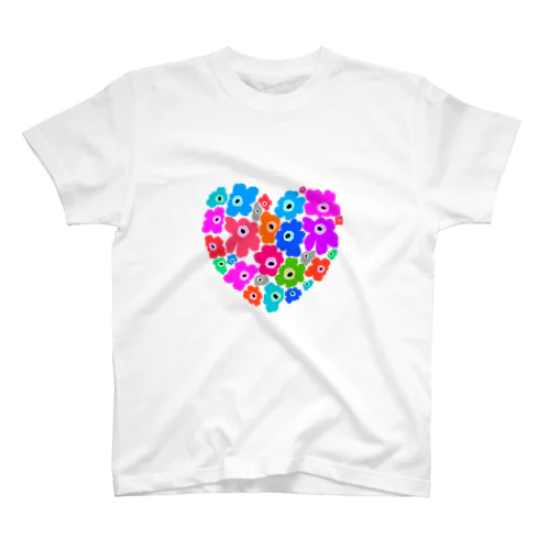 Colorflower heart スタンダードTシャツ