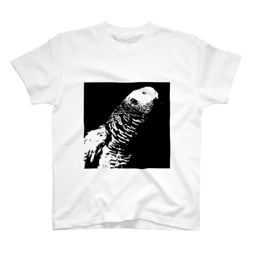 見上げるヨウム（インコ） スタンダードTシャツ