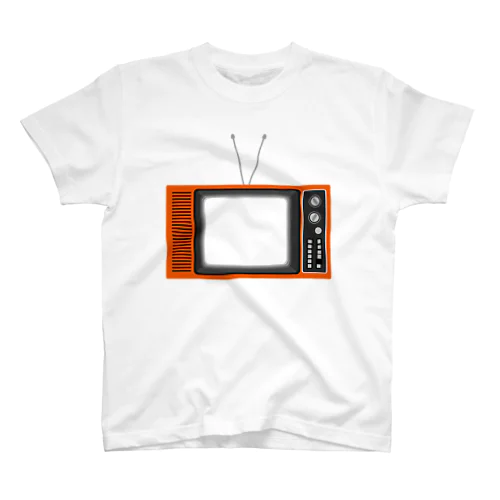 レトロな昭和の可愛いテレビのイラスト 画面オン Regular Fit T-Shirt