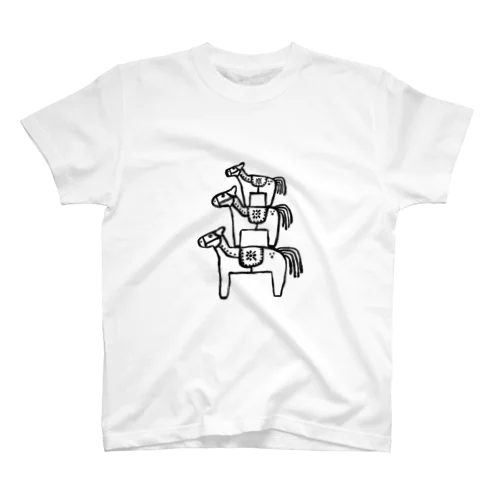 木彫りの馬 スタンダードTシャツ