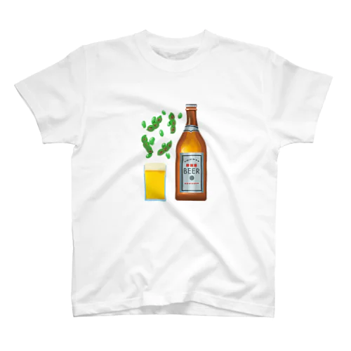 瓶ビールと焼き枝豆 196 スタンダードTシャツ