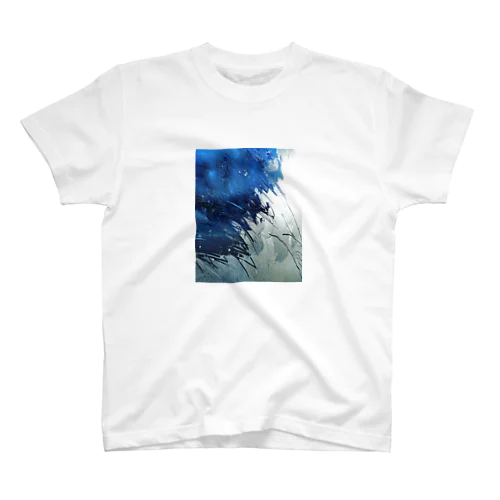 Wall Paint Blue Regular Fit T-Shirt