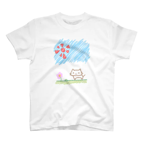 晴れた日はポカポカ気持ちが良いにゃん スタンダードTシャツ