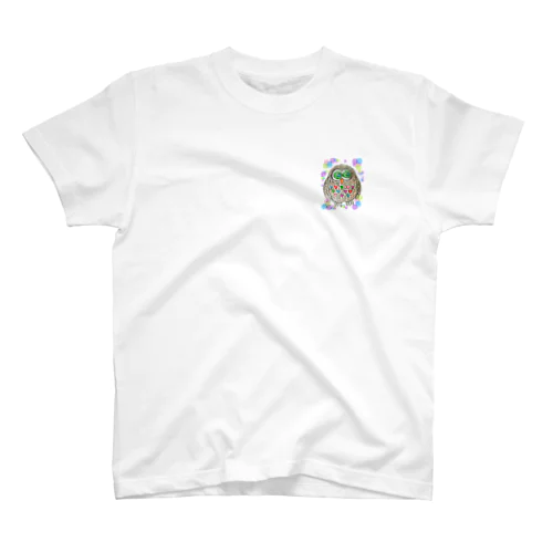 color fukurou dot Regular Fit T-Shirt