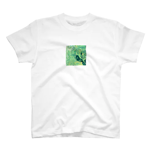 緑マーブル Regular Fit T-Shirt