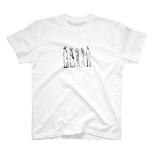 並ぶ人々 Regular Fit T-Shirt