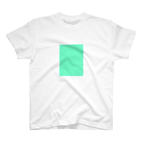エメラルドグリーン　長方形 Regular Fit T-Shirt