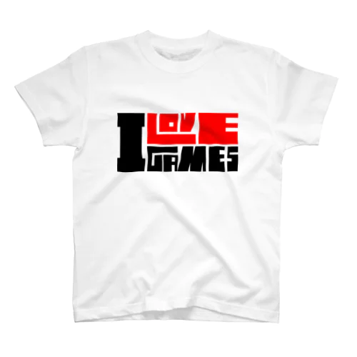 I LOVE GAMES<Black&Red> Regular Fit T-Shirt