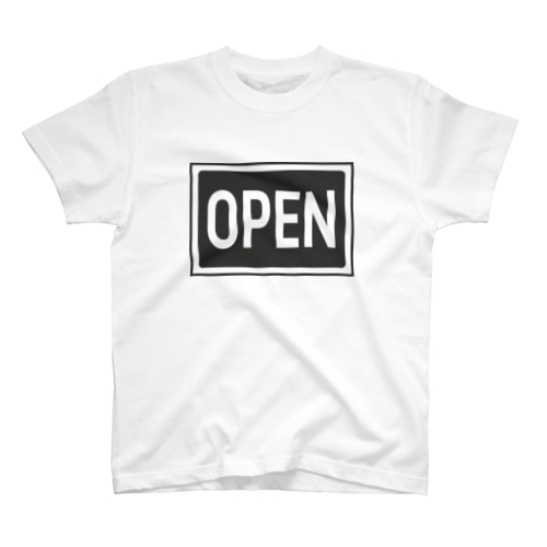 OPEN（グレー） Regular Fit T-Shirt