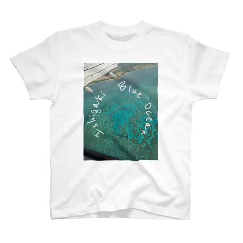 石垣島の上空から見た海 티셔츠