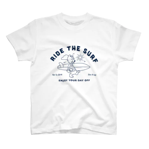 RIDE THE SURF - NAVY ver - Regular Fit T-Shirt