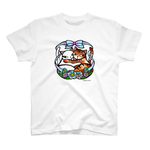 抱き合う猫♡ 티셔츠