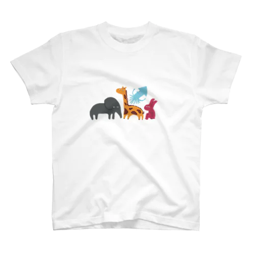 ゾウとイカとウサギとキリン Regular Fit T-Shirt