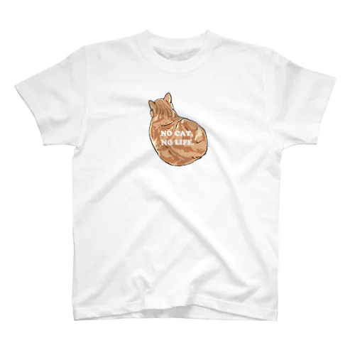 猫のナルト 後ろ姿"NO CAT NO LIFE" スタンダードTシャツ