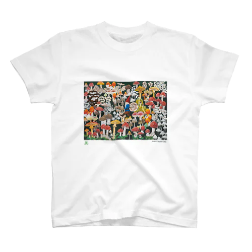 天才アートKYOTO＿大場多知子＿１「きのこ祭り」 Regular Fit T-Shirt