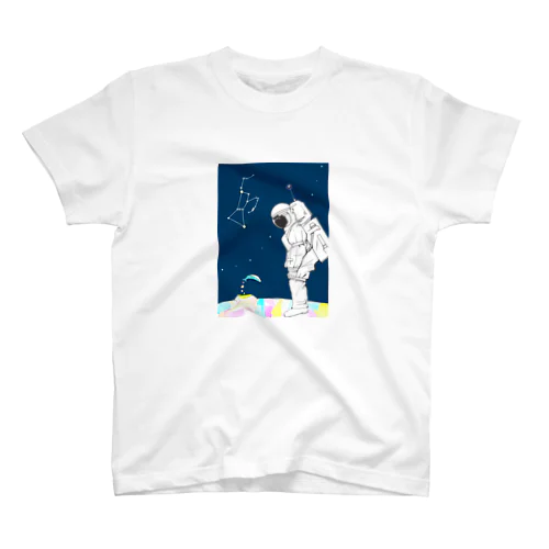 宇宙飛行士と鯨 Regular Fit T-Shirt
