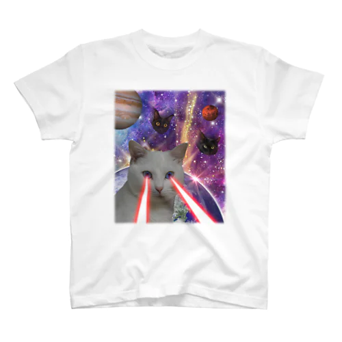 宇宙な猫たち　裏表印刷 スタンダードTシャツ