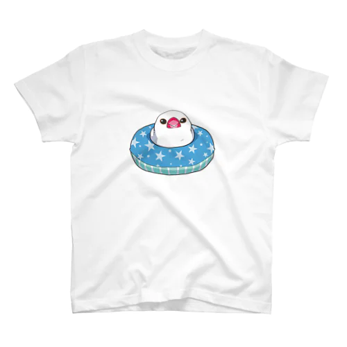 浮輪文鳥・白 スタンダードTシャツ