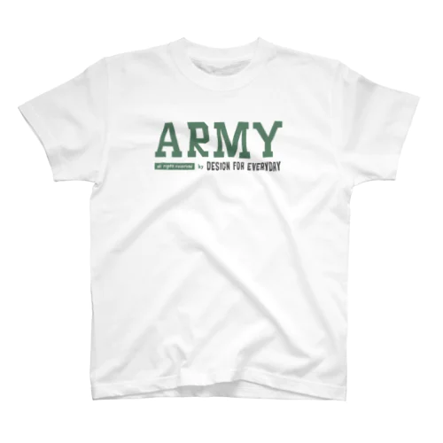 ARMY ＆パラシュート＆ナンバリング　両面 Regular Fit T-Shirt