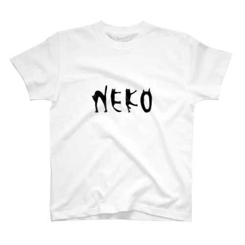黒neko Regular Fit T-Shirt