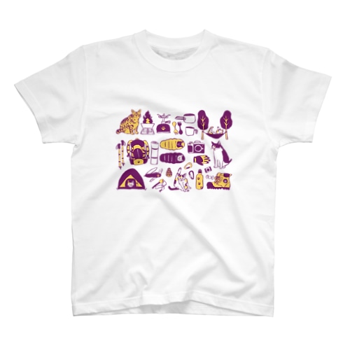 camp cats 紫 Regular Fit T-Shirt