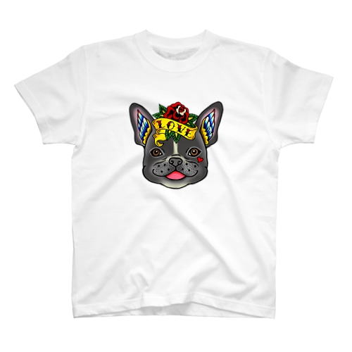 フレンチブルドッグ／ブリンドル  Regular Fit T-Shirt
