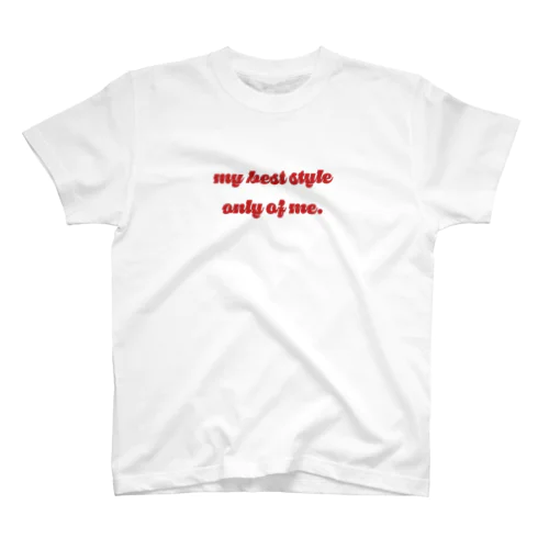 logo print tee / red Regular Fit T-Shirt