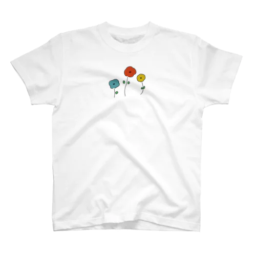 信号色　お花 Regular Fit T-Shirt