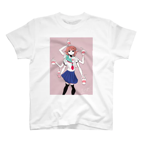 6本腕ガール スタンダードTシャツ