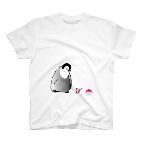 かき氷落下Tシャツ！（ペンギン：名なし） スタンダードTシャツ