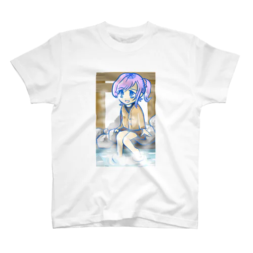 足湯と女の子 Regular Fit T-Shirt