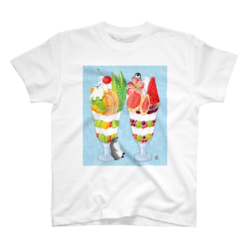 シロクマとペンギンのダブルパフェ Regular Fit T-Shirt