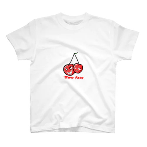 “チェリーの two face”Tシャツ😘🍒 スタンダードTシャツ