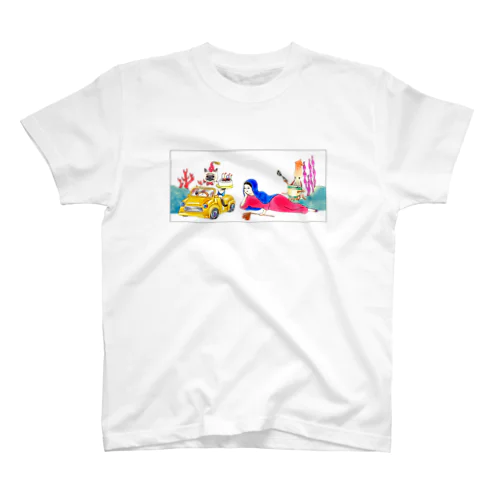 イカネコマリア（枠線あり） Regular Fit T-Shirt