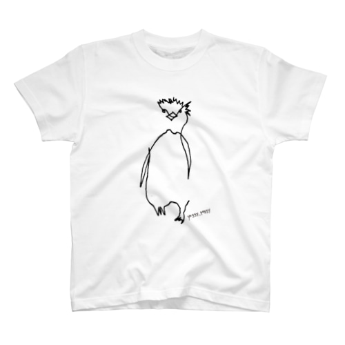 ひとふでがきペンギン［直筆サイン入り］ Regular Fit T-Shirt