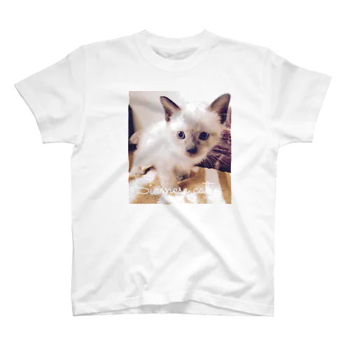 Siamese cat シャム猫 Regular Fit T-Shirt
