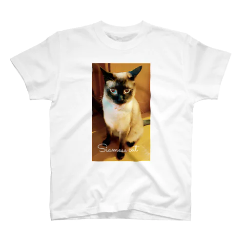 Siamese cat シャム猫 Regular Fit T-Shirt