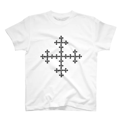 Fractal Vicsek Snowflake Regular Fit T-Shirt