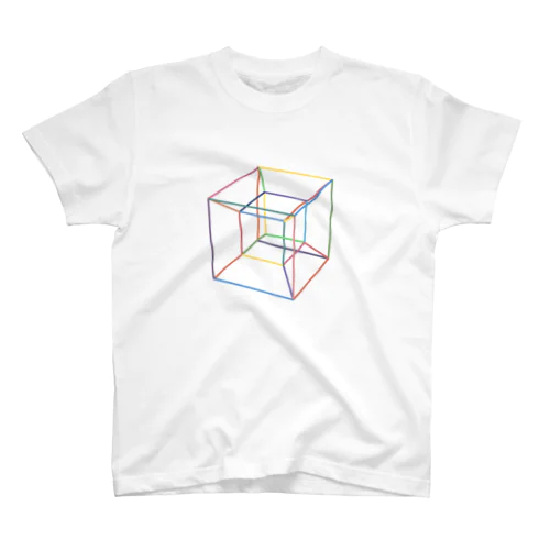 四次元超立方体　カラフル スタンダードTシャツ
