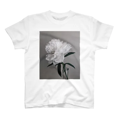 White peony_3 Regular Fit T-Shirt