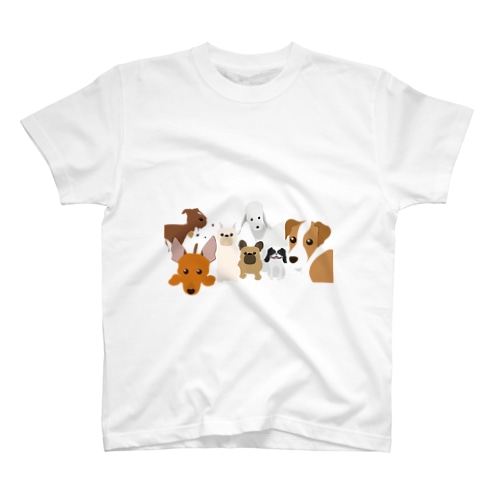犬がいっぱいTシャツ Regular Fit T-Shirt