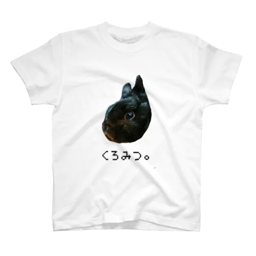 僕の名前はくろみつ。です！ スタンダードTシャツ