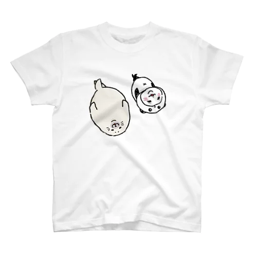 パンダinぱんだ(withあざらし) スタンダードTシャツ