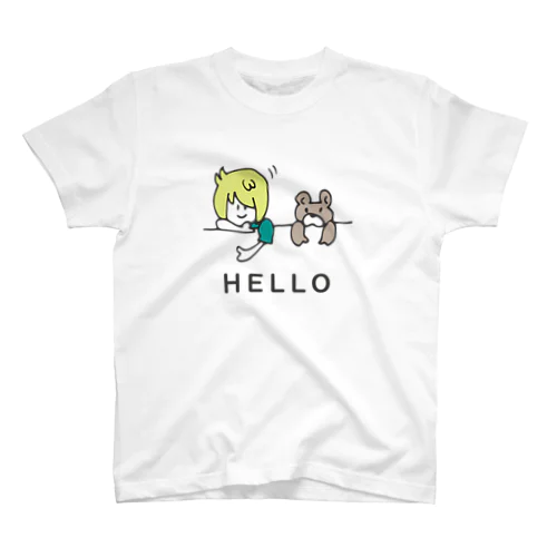 HELLO【くま】 Regular Fit T-Shirt