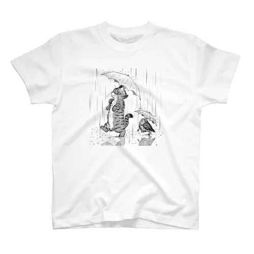 猫フク＿雨 Regular Fit T-Shirt