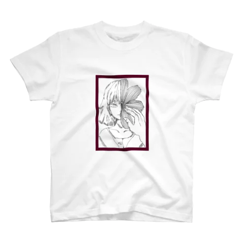 秋桜と少女 Regular Fit T-Shirt