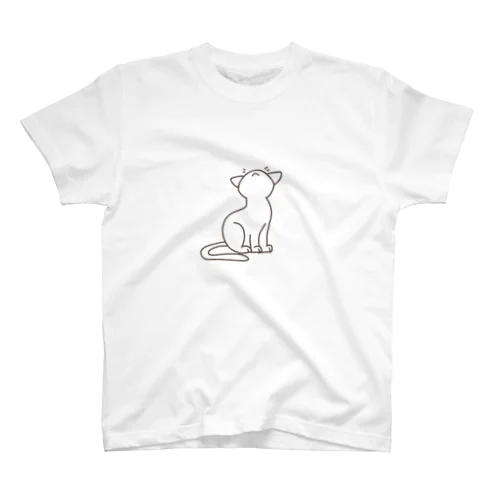 人間をみまもるねこ(君の幸せを祈る スタンダードTシャツ