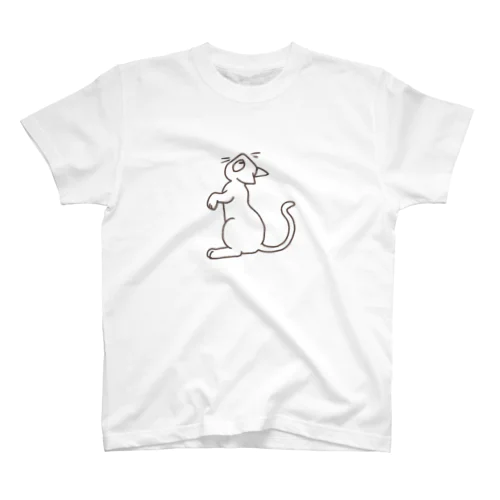 人間をみまもるねこ(やっほー！ スタンダードTシャツ