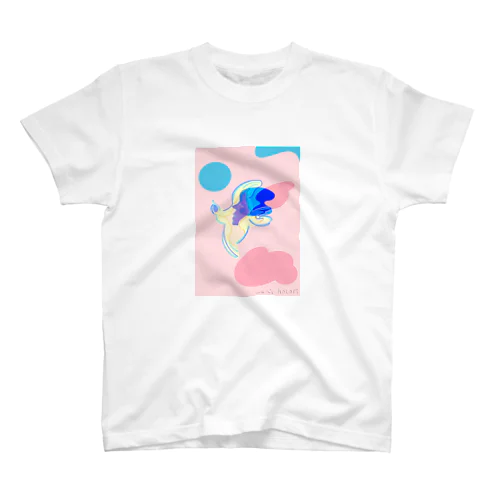 鳥と少女のTシャツ Regular Fit T-Shirt