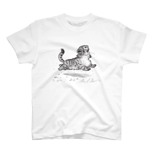 猫フク＿走る Regular Fit T-Shirt